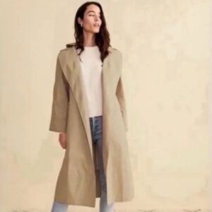 Jenni Kayne Khaki Belted Raincoat Size M NWT